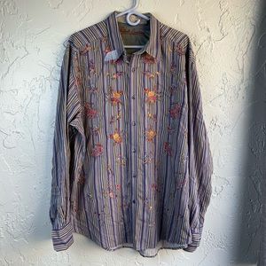 Robert Graham Men’s Floral Embroidered Button Down